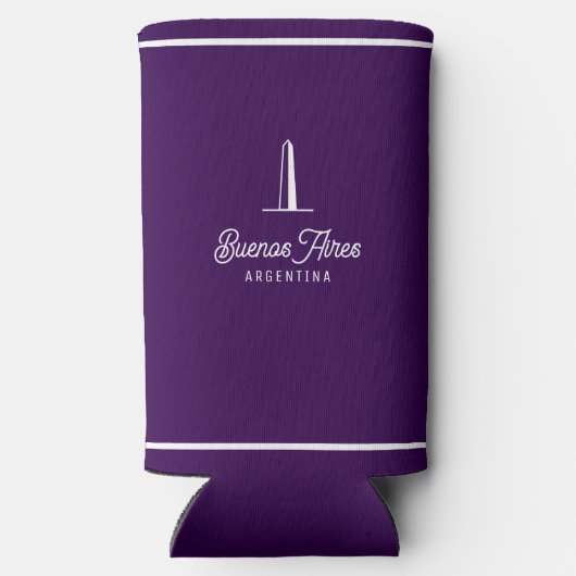 Buenos Aires City Elegant Simple Retro Seltzer Blikjeskoeler (Achterkant)