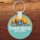 Buenos Aires  City Skyline Cityscape Art Sleutelhanger (Voorkant)