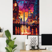 Buenos Aires City Skyline Poster – Argentijnse kun (Thuiskantoor)