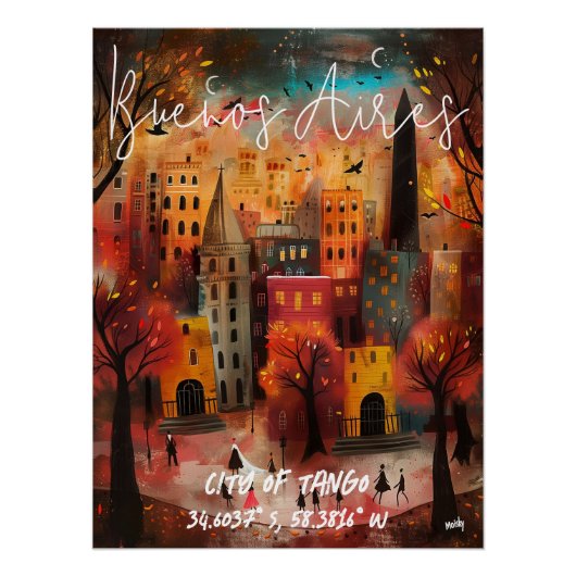 Buenos Aires: Ciudad de Tango Perfect Poster (Voorkant)