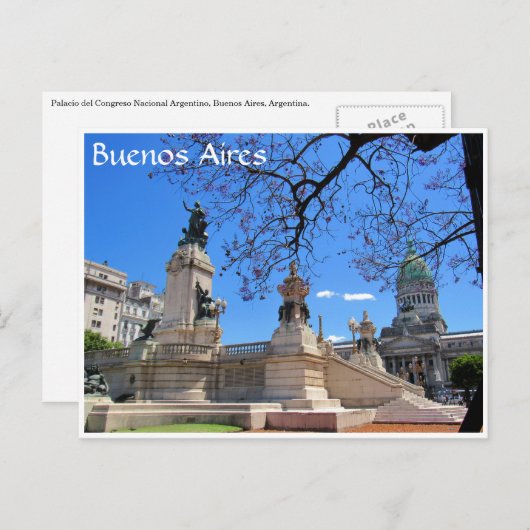 buenos aires congreso briefkaart (Voorkant / Achterkant)