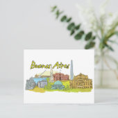 Buenos Aires, de Argentijnse beroemde stad Briefkaart (Staand voorkant)