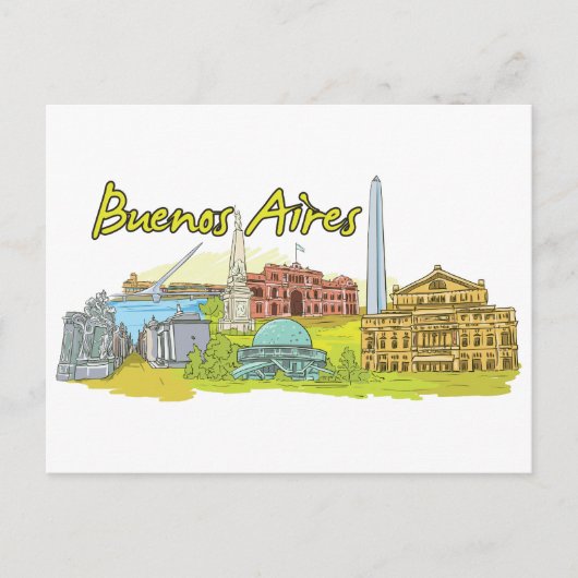 Buenos Aires, de Argentijnse beroemde stad Briefkaart (Voorkant)