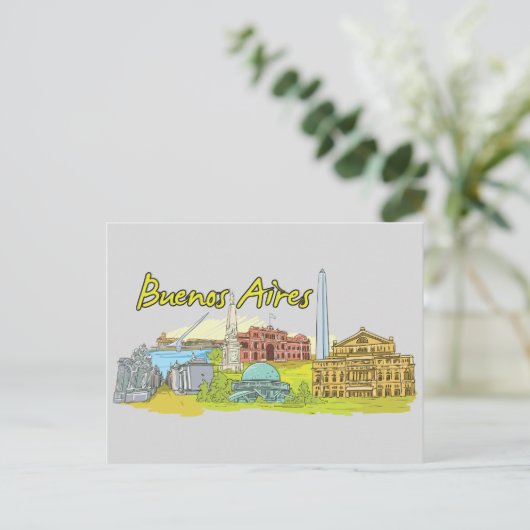 Buenos Aires, de Argentijnse beroemde stad Briefkaart (Staand voorkant)
