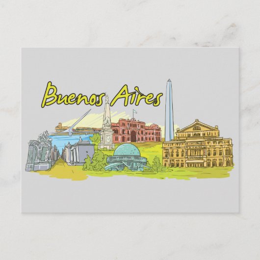 Buenos Aires, de Argentijnse beroemde stad Briefkaart (Voorkant)