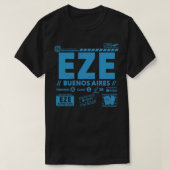  Buenos Aires EZE Airport Code Reisdag R T-shirt (Design voorkant)