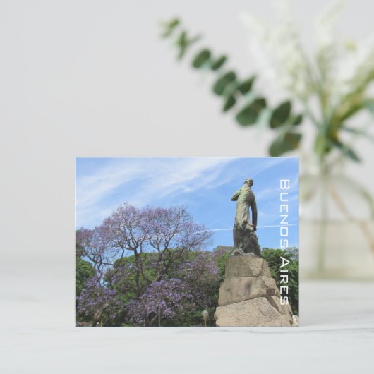 buenos aires jacaranda briefkaart (Staand voorkant)