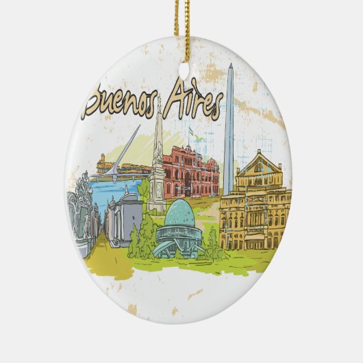 Buenos Aires Keramisch Ornament (Rechts)