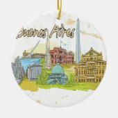 Buenos Aires Keramisch Ornament (Voorkant)