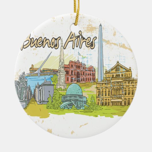 Buenos Aires Keramisch Ornament (Voorkant)