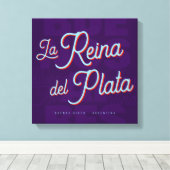 Buenos Aires "La Reina del Plata" typography art   Canvas Afdruk (Insitu (Houten vloer))