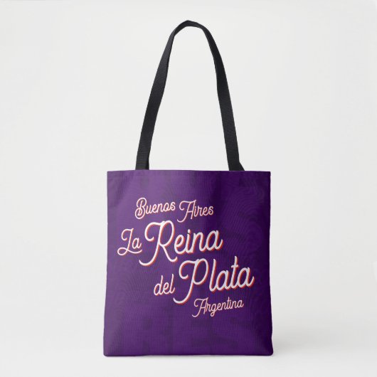Buenos Aires "La Reina del Plata" typography Art Tote Bag (Voorkant)