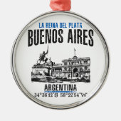 Buenos Aires Metalen Ornament (Voorkant)
