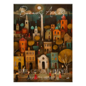 Buenos Aires: Paris of South America - Whimsical Perfect Poster (Voorkant)
