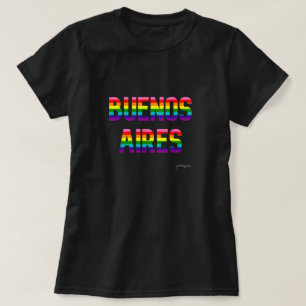 Buenos Aires Pride T Shirt W. Regenboogvlag
