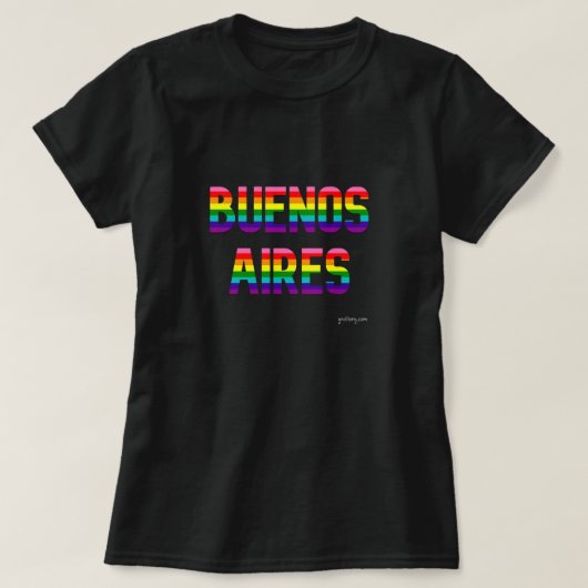Buenos Aires Pride T Shirt W. | Regenboogvlag (Design voorkant)