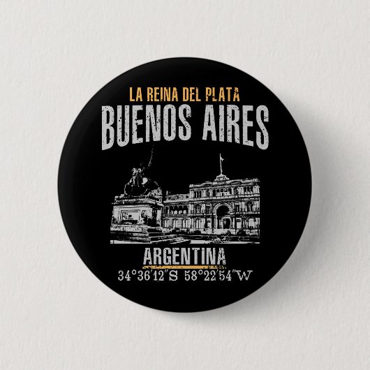 Buenos Aires Ronde Button 5,7 Cm (Voorkant)