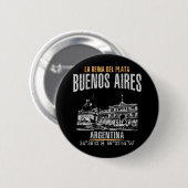 Buenos Aires Ronde Button 5,7 Cm (Voorkant /achterkant)
