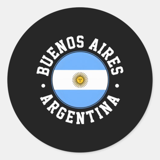 Buenos Aires Ronde Sticker (Voorkant)