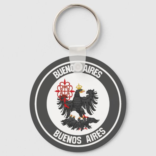 Buenos Aires Round Emblem Sleutelhanger (Voorkant)