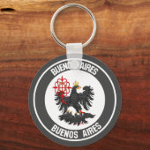 Buenos Aires Round Emblem Sleutelhanger (Voorkant)