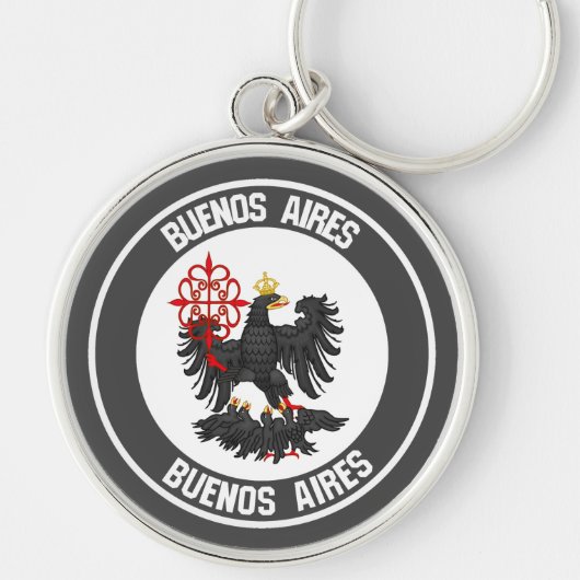 Buenos Aires Round Emblem Sleutelhanger (Voorkant)
