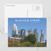 buenos aires skyline modern briefkaart (Voorkant / Achterkant)