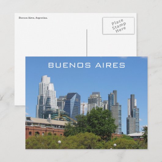 buenos aires skyline modern briefkaart (Voorkant / Achterkant)