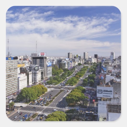 Buenos Aires Skyline Vierkante Sticker (Voorkant)