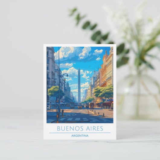 Buenos Aires Stad Argentinië Reizen Briefkaart (Staand voorkant)