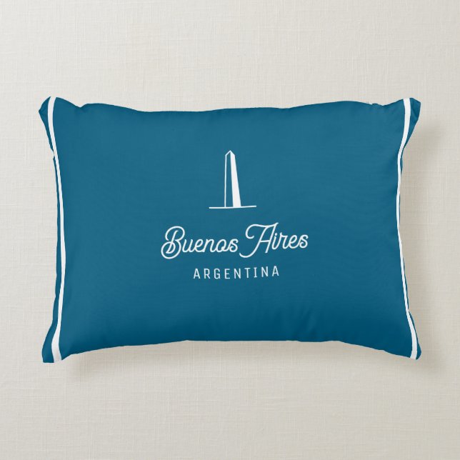 Buenos Aires Stad Vintage Retro Elegant Accent Kussen (Voorkant)