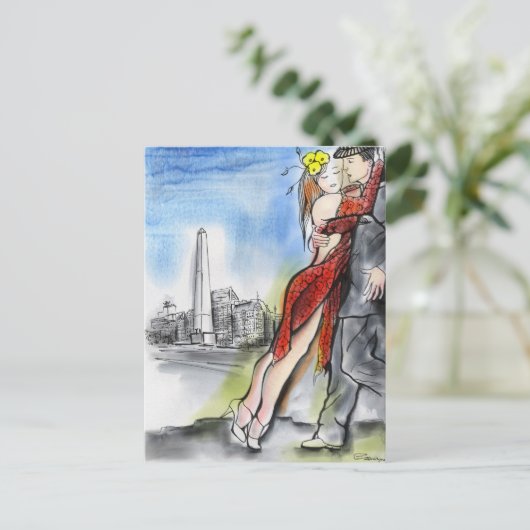 Buenos Aires Tango Briefkaart (Staand voorkant)