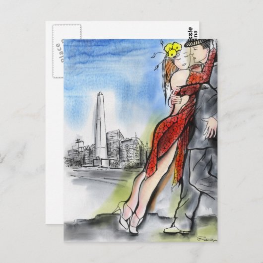Buenos Aires Tango Briefkaart (Voorkant / Achterkant)