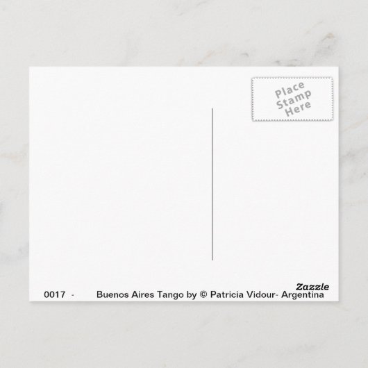 Buenos Aires Tango Briefkaart (Achterkant)