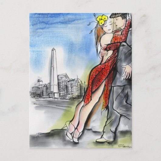 Buenos Aires Tango Briefkaart (Voorkant)