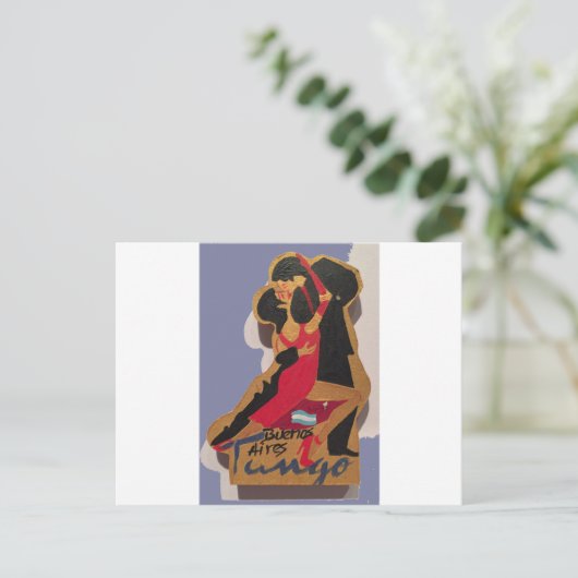 Buenos Aires Tango Briefkaart (Staand voorkant)