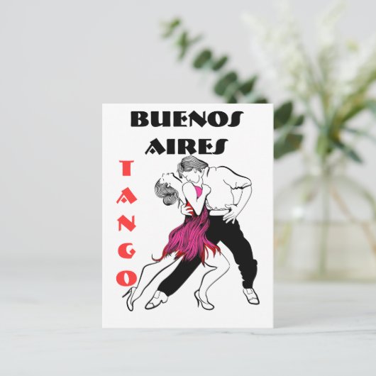 Buenos Aires Tango Briefkaart (Staand voorkant)