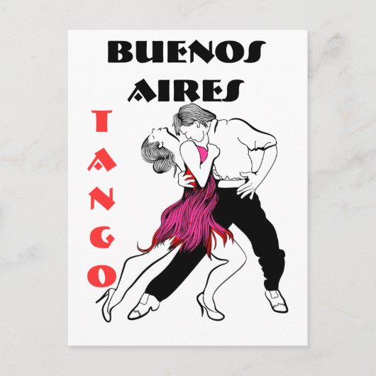 Buenos Aires Tango Briefkaart (Voorkant)
