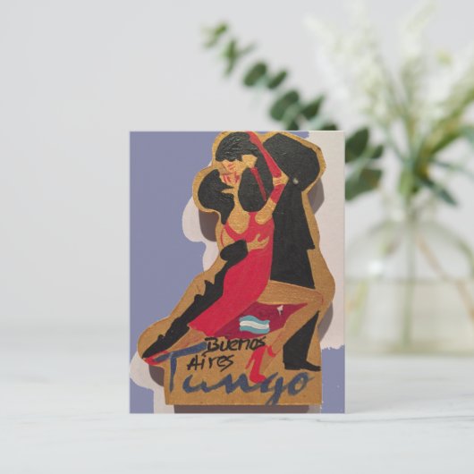 Buenos Aires Tango Briefkaart (Staand voorkant)