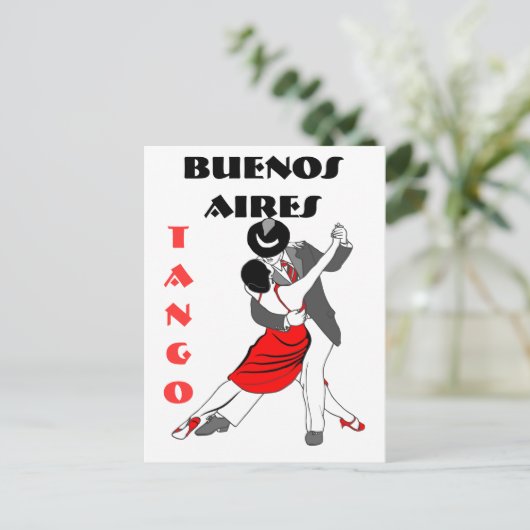 Buenos Aires Tango Briefkaart (Staand voorkant)
