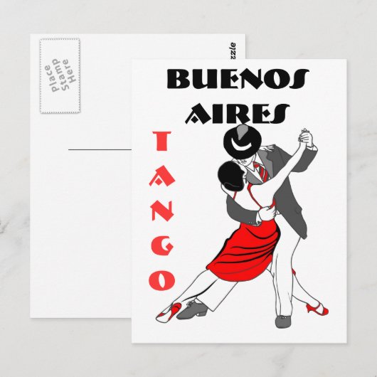 Buenos Aires Tango Briefkaart (Voorkant / Achterkant)