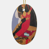 Buenos Aires Tango Keramisch Ornament (Links)