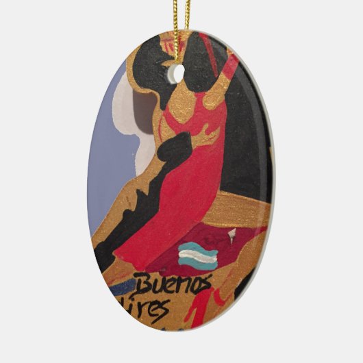 Buenos Aires Tango Keramisch Ornament (Links)