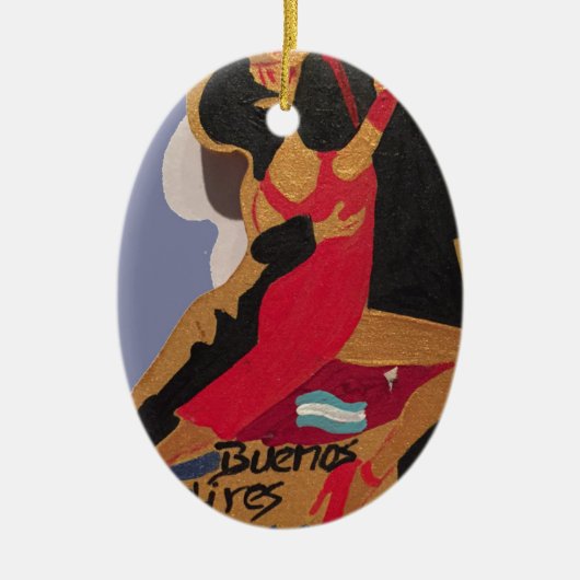 Buenos Aires Tango Keramisch Ornament (Voorkant)