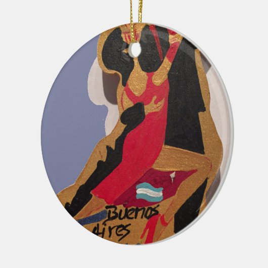 Buenos Aires Tango Keramisch Ornament (Links)