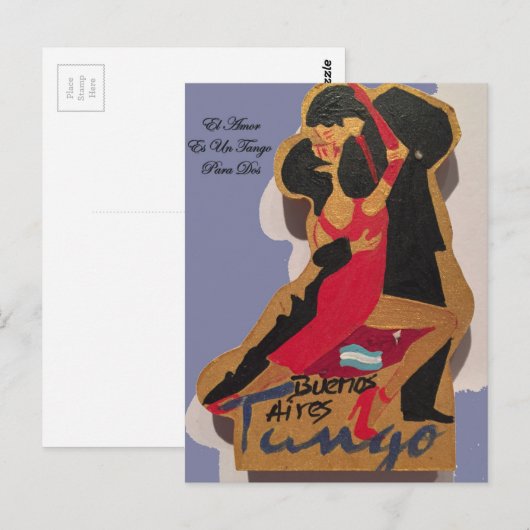 Buenos Aires_Tango_Poem Briefkaart (Voorkant / Achterkant)
