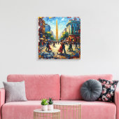 Buenos Aires Tango Straatscène op Canvas Opgespann Afdruk (Insitu (Woonkamer))