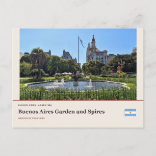 Buenos Aires Tuin en Spires Briefkaart
