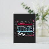 Buenos Aires Typografie Grafisch | Modern Argentin Briefkaart (Staand voorkant)