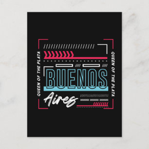 Buenos Aires Typografie Grafisch   Modern Argentin Briefkaart